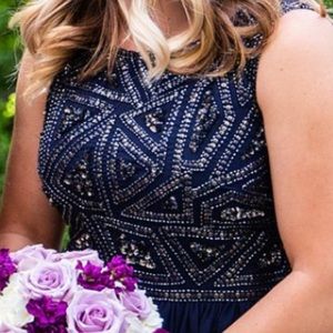 Adrianna Papell Size 4 Navy Dress